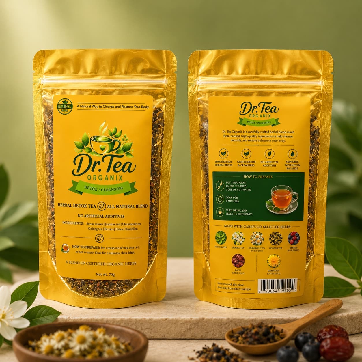 Dr.Tea Organix — Herbal Detox Tea (70g) view 5