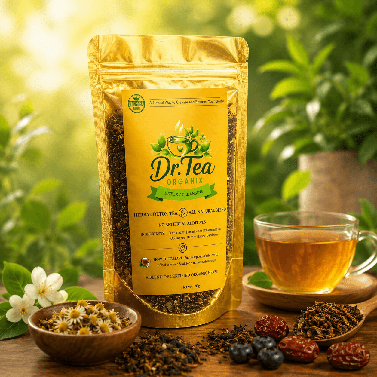 Dr.Tea Organix — Herbal Detox Tea (70g) view 2