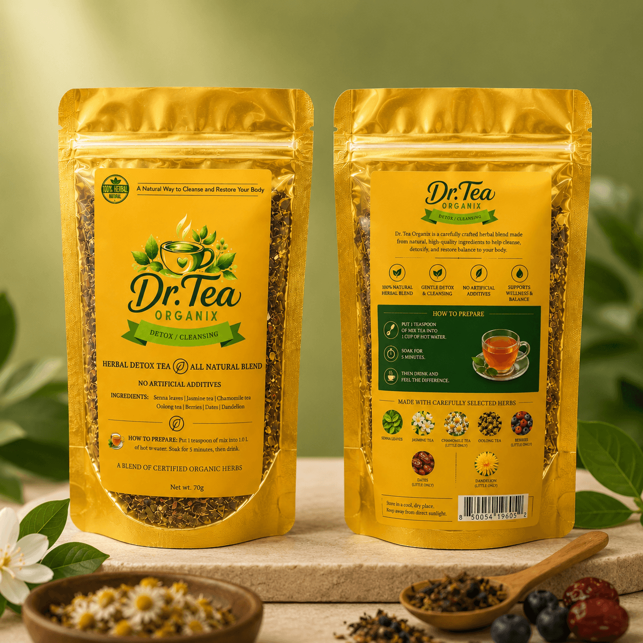 Dr.Tea Organix — Herbal Detox Tea (70g) view 4
